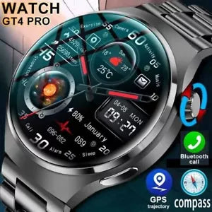 GT4 Pro Waterproof Smart Watch NFC GPS Tracker AMOLED Bluetooth Call Men Women