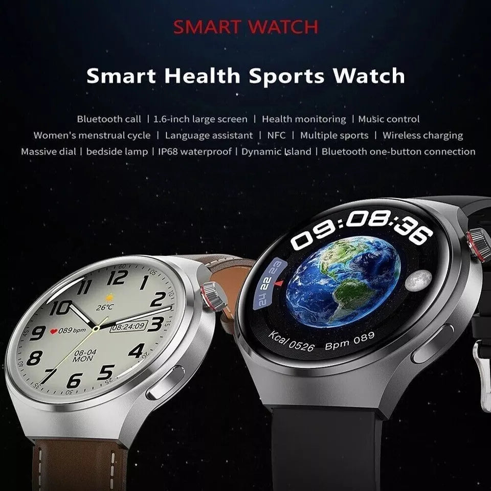 GT4 Pro Waterproof Smart Watch NFC GPS Tracker AMOLED Bluetooth Call Men Women